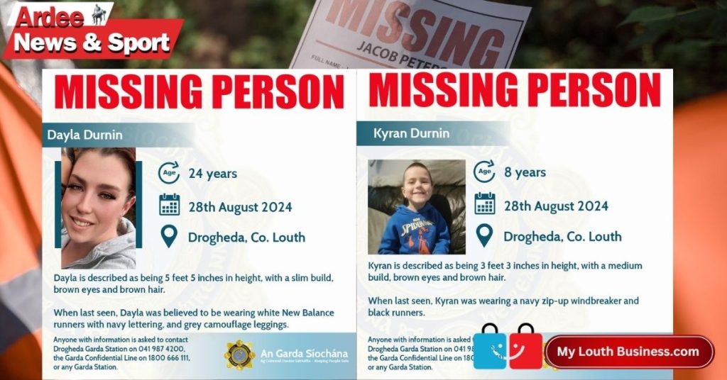 Gardaí Seek Public’s Help in Locating Missing Mother and Son from Drogheda