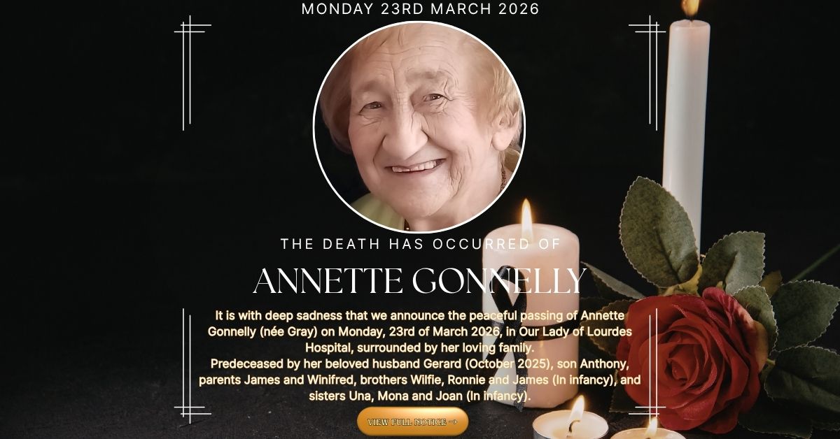It is with deep sadness that we announce the peaceful passing of Annette Gonnelly