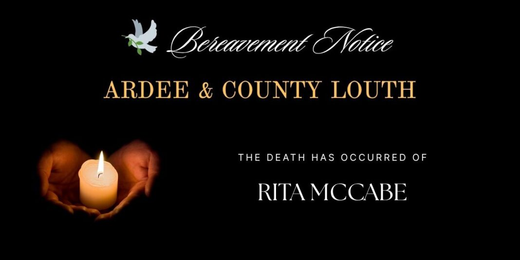 Rita McCabe, Dromin, Co. Louth Monday 23rd March 2026