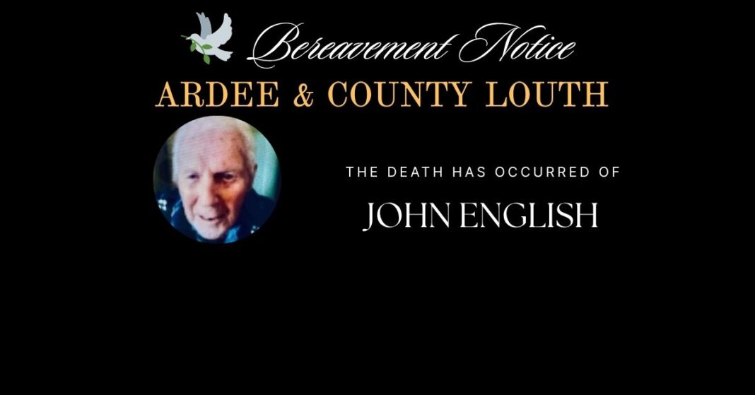 John Elglish, Fr. Murray Park, Dundalk, Louth. 25th March, 2026