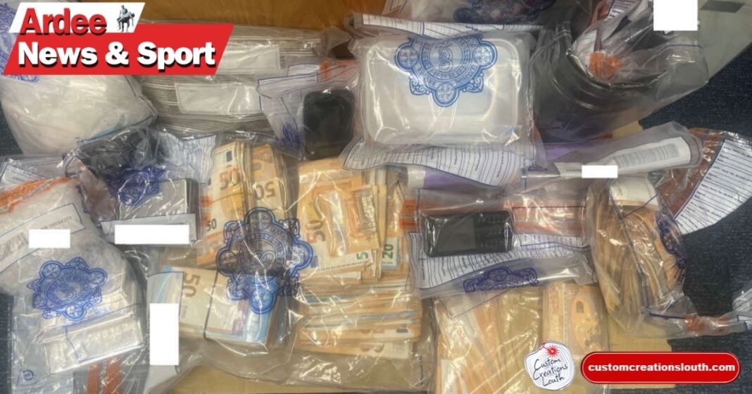 Man Arrested After Drugs, Cash and Silver Seized in Louth Raid
