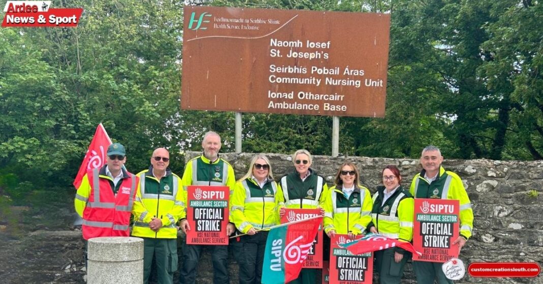 Ambulance Strike: Picket Line at Ardee Base Amid ALONE Concerns