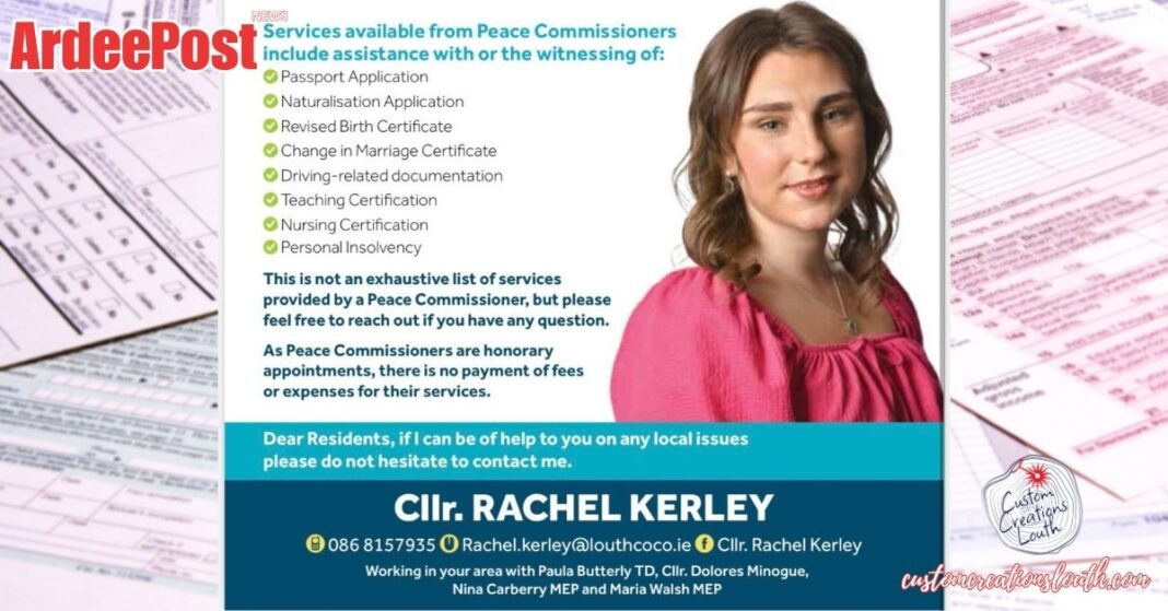 Cllr Rachel Kerley Highlights Peace Commissioner Services in Ardee