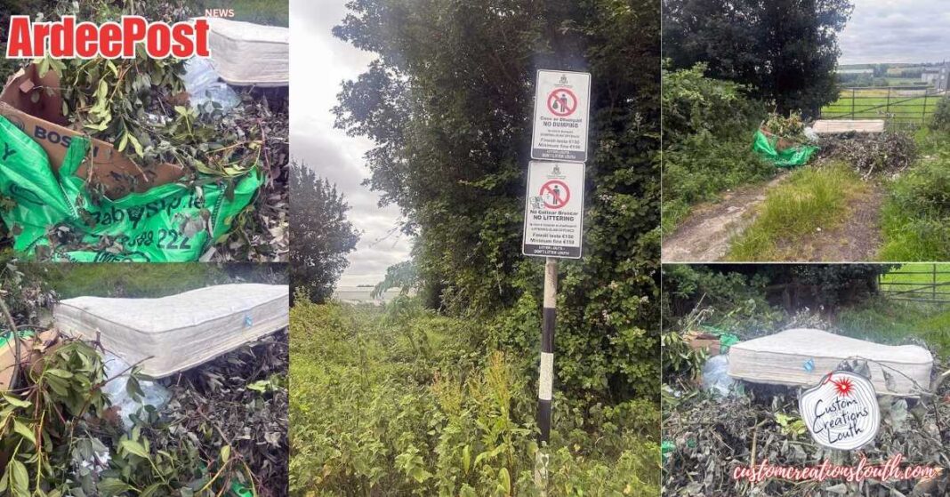 ARDEE NEWS SPORT Environmental Vandalism- Fresh Illegal Dumping Near Ardee Link Road.